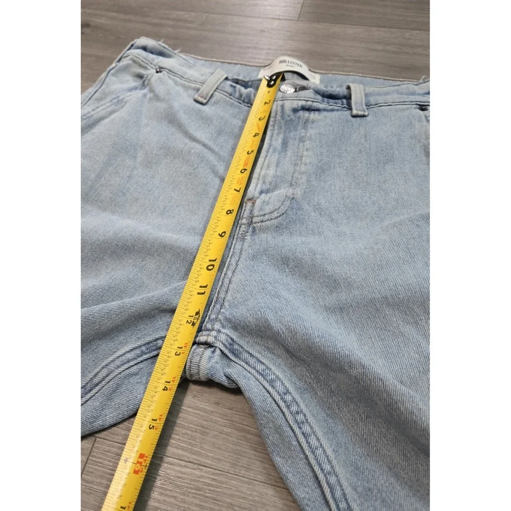 Hollister Baggy Carpenter Jeans 31 x 30 Light Wash Blue Relaxed Straight Denim